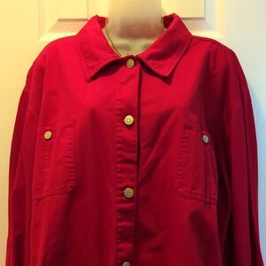 DENIM & COMPANY Red size 3X